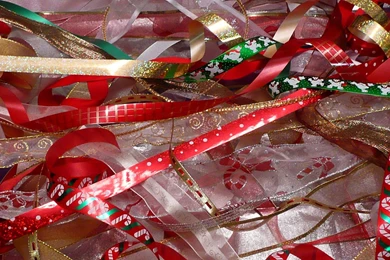 MLeWallpapers.com   Christmas Ribbons
