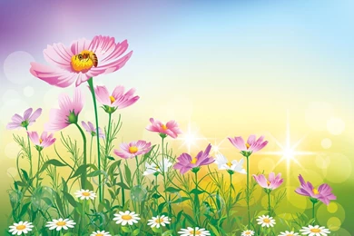 Pink Flower Garden Powerpoint Templates   Flowers, Fuchsia ...