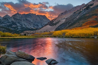 Sunset Mountain Landscapes   Wallpaper.