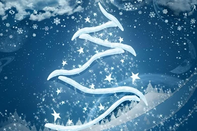 Download Wallpapers 1280x1024 Christmas Tree, Snowflakes, Stars ...