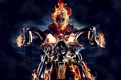 Download Wallpapers 3840x2400 Ghost Rider, Motorcycle, Fire, Skull ...