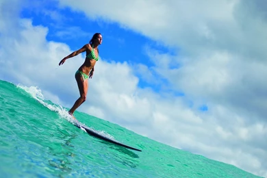 Surfer Board Surfing Girl Ocean People Hd Wallpapers 189866 ...