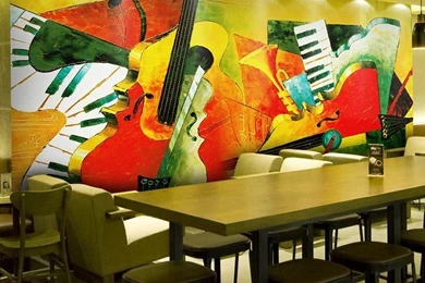 Aliexpress.com : Buy Custom Abstract Painting Wallpapers School KTV ...