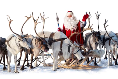 Santa Claus Reindeer Sleigh Wallpapers