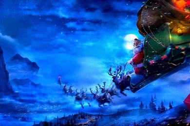 Santa Claus And Reindeer Wallpapers – Happy Holidays