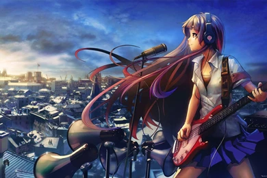 Girl With Guitar Wallpapers