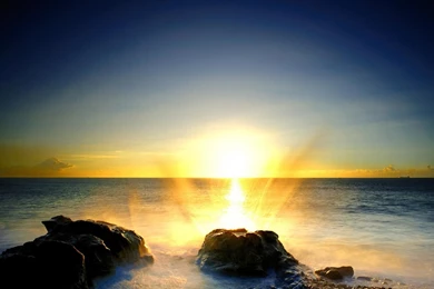 Superb Sunrise Above Ocean Spray   (