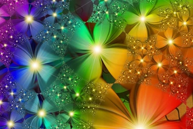 Rainbow Flowers Desktop Wallpapers