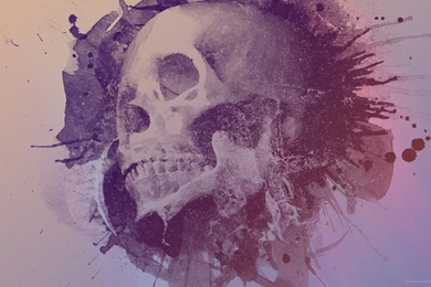 Download 1920x1080 Inked Skull Art Wallpapers