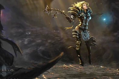 Download Wallpapers Art, Crusader, Diablo 3, Reaper Of Souls, Girl ...