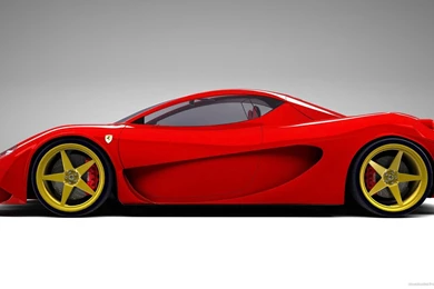 Download 1920x1080 Red Ferrari Aurea Yellow Rims Wallpapers