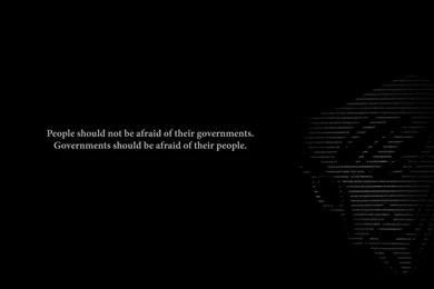 Government BW Black V For Vendetta Afraid Anarchy Texts Wallpapers ...