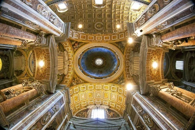 St Peter Basilica Ceiling Vatican City Wallpaper.jpg