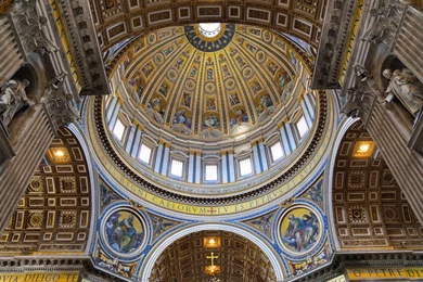 St. Peter's Basilica, The Vatican, The Dome Pictures, Interior ...