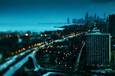 Download Wallpapers 1920x1200 Chicago, City, Sunset, Winter, Lights ...