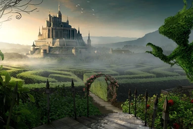 Castle Garden Wallpapers Fantasy Wallpapers