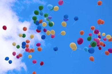 Wallpapers Blue Sky, Sky, Balloon, Clouds Desktop Wallpapers » Other ...