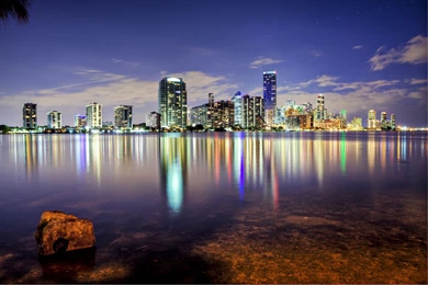 Miami Wallpapers: The City Skyline Across The Beach