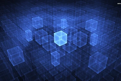Blue Translucent Cubes Wallpapers   3D Wallpapers