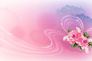 Pink Roses On Translucent Ribbon Wallpapers   Artistic Wallpapers ...