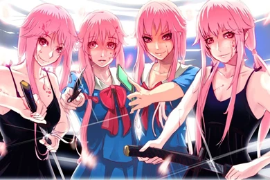 Diary Of The Future Mirai Nikki Youthful Gus Girls Weapons Swords ...