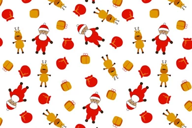 Santa And Reindeer iPhone Wallpapers