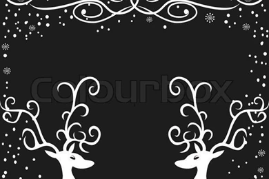 The Backgrounds Of Reindeer With FloralDecoration For Christmas ...