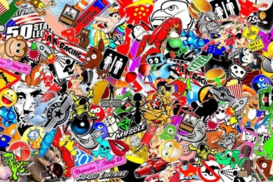 1 LARGE STICKER BOMB SHEET JDM HONDA DECAL 24" X 48" 3M GLOSS WRAP ...