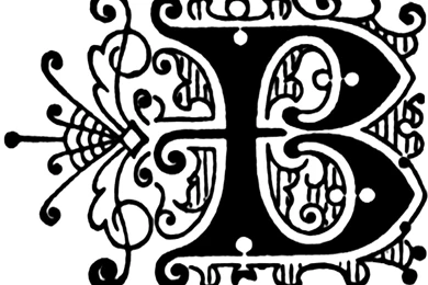 B, Ornate Initial