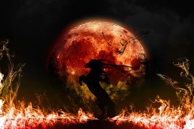 Wallpapers   Red Moon Horse By Vysakh Janan   Customize.org