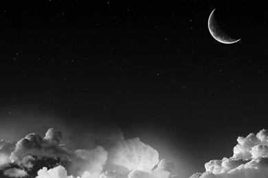 Clouds Dark Moon Grayscale Mon Black Backgrounds Wallpapers By ...