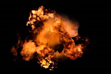 Big Fire Explosion Black And Green Backgrounds Green Screen ...