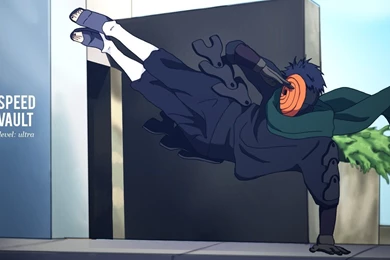 Naruto: Shippuden Vault Parkour Anime Manga Tobi Salute Wallpapers ...