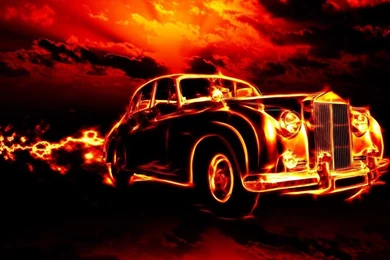 Flaming Car, Hell, Flame Wallpapers