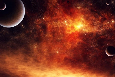 Flaming Universe Widescreen Wallpapers