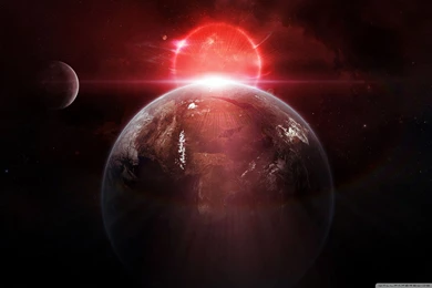 Earth Red Sunrise From Space Wallpapers 2560x1600