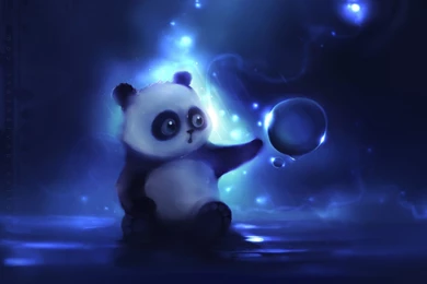 1600x1200 Little Panda Art Wallpapers