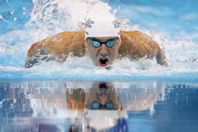 Michael Phelps Swimming Butterfly Sideways   Wallpaper.