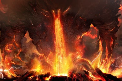 Art Titanium Anger Fire Lightning Lava Volcano Ash Demon Monster ...