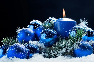 Blue Xmas Desktop Wallpapers