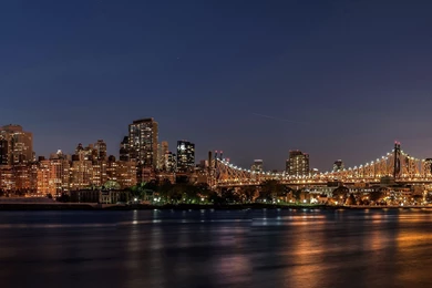 Wallpapers USA Sky Bridges New York City Night Cities Image ...