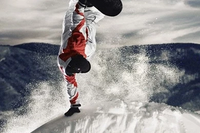 Download Snowboard Hand Stand Wallpapers For iPhone 4