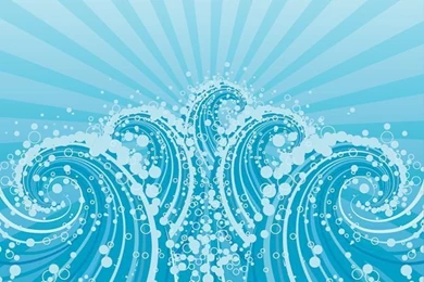 Blue Ocean Waves Backgrounds Illustration (Free), Free Vectors ...