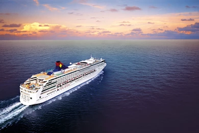 Big Cruise Ship In The Sea