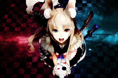 Anime Girl With Red Blue Evyes HD Wallpapers