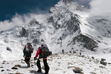 Hiking People Extreme Mountains Wallpapers