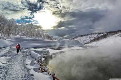 Winter Hike HD Desktop Wallpapers : Widescreen : High Definition ...