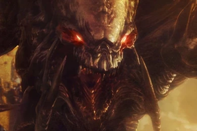 Download Wallpapers 750x1334 Starcraft 2, Monster, City ...