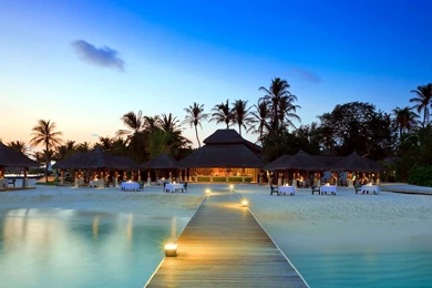 Beautiful Bridge On Beach Wallpapers HD