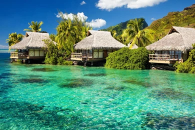 HD Tiki Huts On A Beach   HD Wallpapers Download